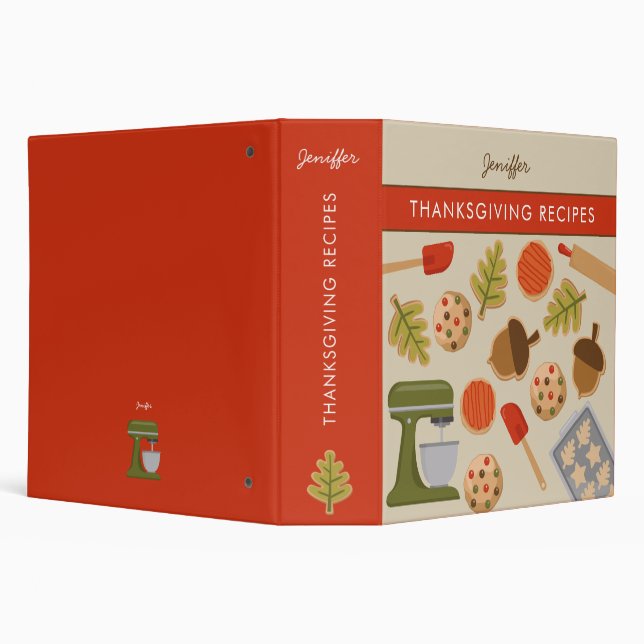 AUTUMN COOKIES 3 RING BINDER (Background)