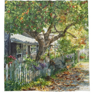 Autumn Cottage Shower Curtain