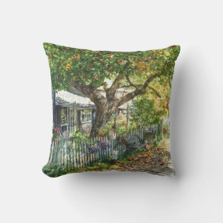 Autumn Cottage Throw Pillow