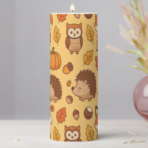 Autumn Cottagecore Dreams Nature Pillar Candle