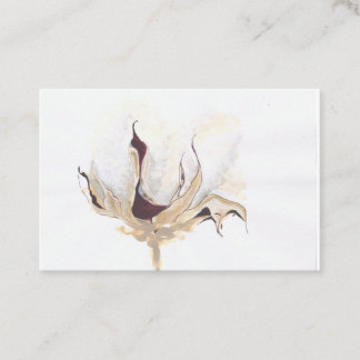 autumn cotton boll business card