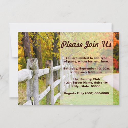 Autumn Country Invitations