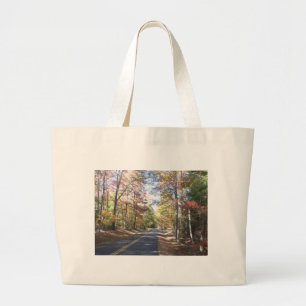 Autumn Country Road Large Tote Bag