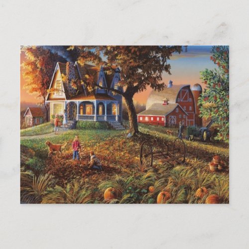 Autumn Country Scene Postcard