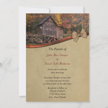 Autumn Country Wedding Invitation by Lasting__Impressions at Zazzle