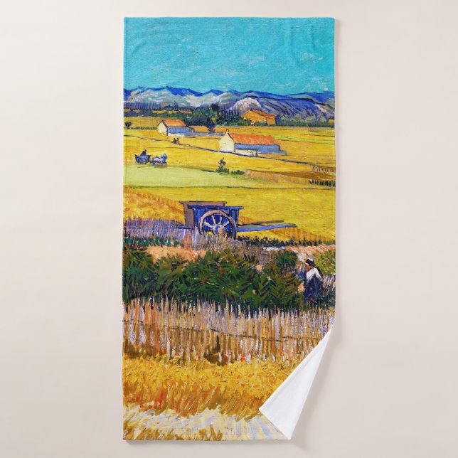 Autumn Countryside, Van Gogh Bath Towel (Bath Towel)