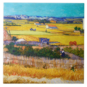Autumn Countryside, Van Gogh Ceramic Tile