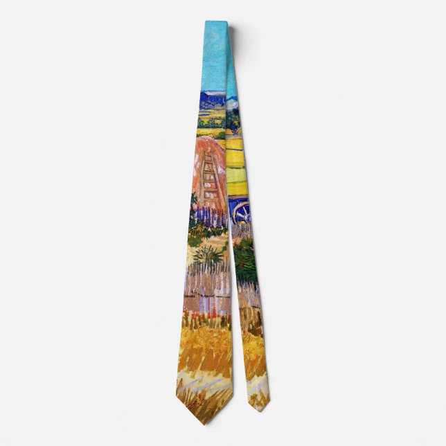 Autumn Countryside, Van Gogh Neck Tie (Front)