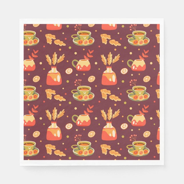 Autumn Cozy Pumpkin Spice  Napkins (Front)