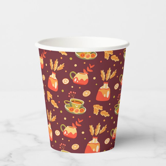 Autumn Cozy Pumpkin Spice Paper Cups (Front)