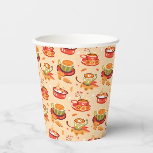 Autumn Cozy Pumpkin Spice Paper Cups