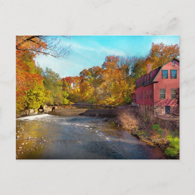 Autumn - Cranford, NJ - Droescher's Mill Postcard (Front)