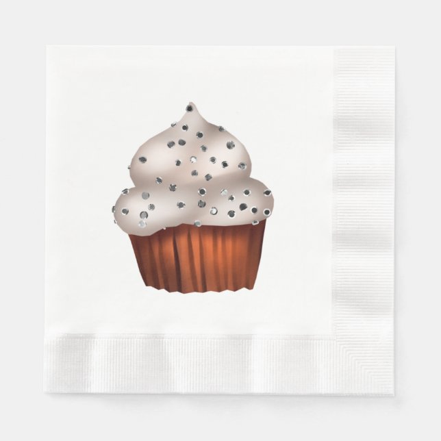 Autumn Cupcake Paper Napkin (Front)