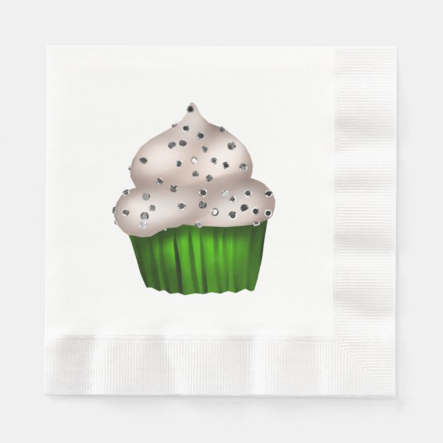 Autumn Cupcake Paper Napkin. Napkins (Front)