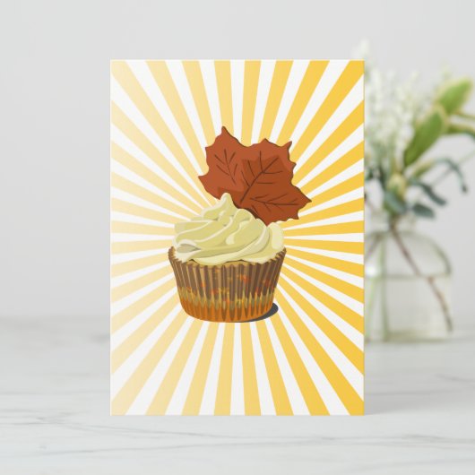 Autumn cupcake with blast line pattern (Standing Front)