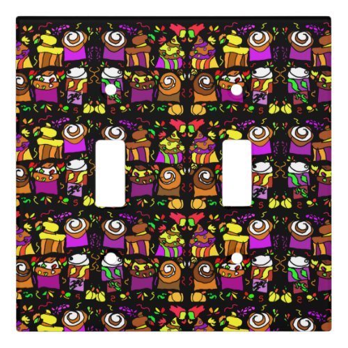 Autumn Cupcakes and Coffee  Kitchen Towel Placemat Light Switch Cover