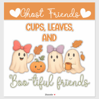 Autumn Cups, Leaves & Boo-tiful Companions Sticker
