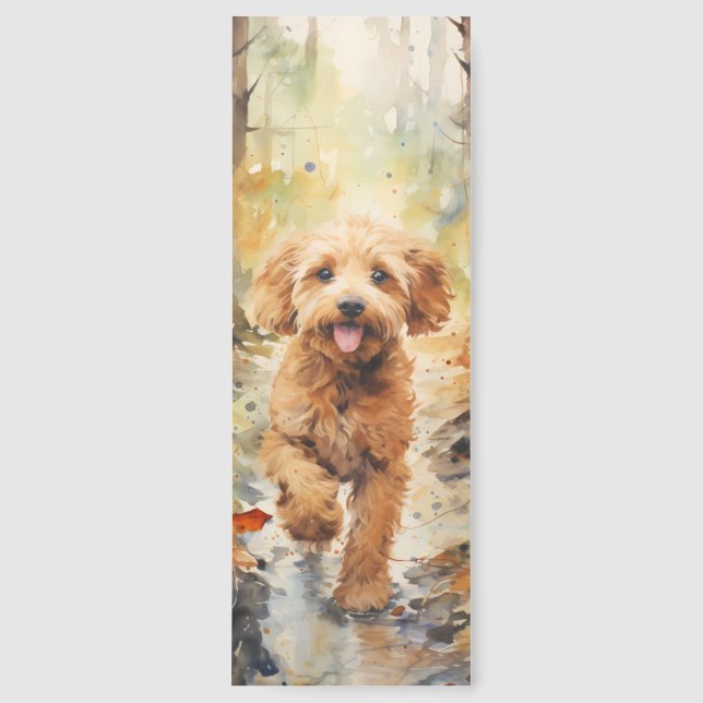 Autumn Curly Coated Pup | Bookmarks (Front)
