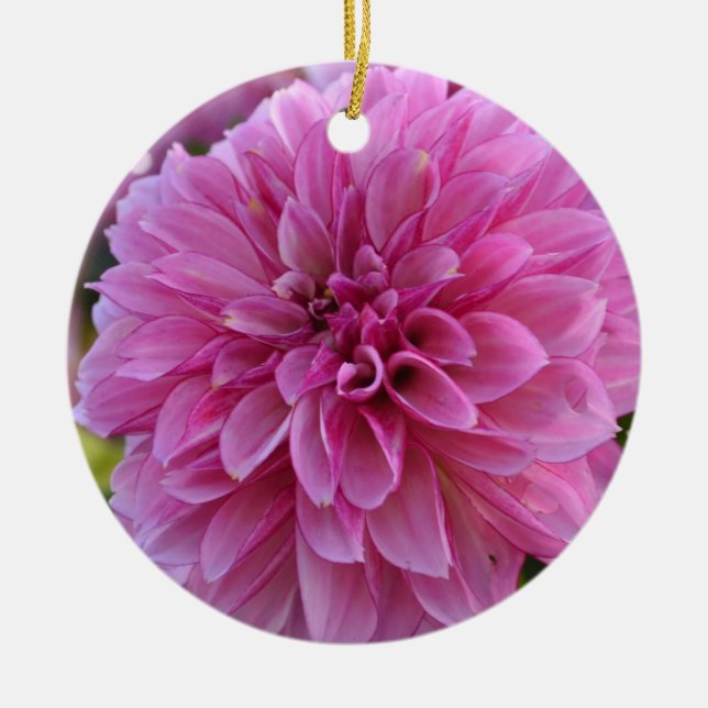 Autumn Dahlia Christmas Ornament (Front)