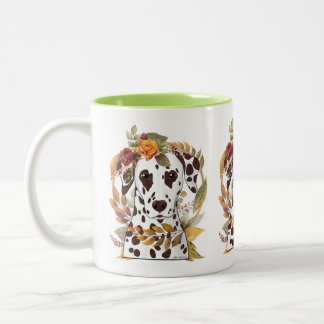 Autumn Dalmatian Two-Tone Coffee Mug