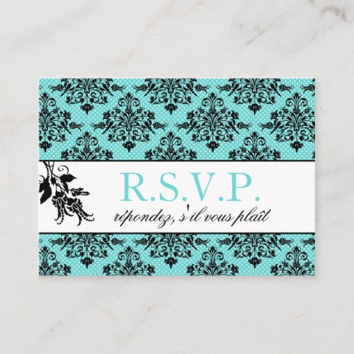 Autumn Damask RSVP Notecard_Tasha Business Card Template