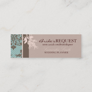 Autumn Damask Skinny Business Card