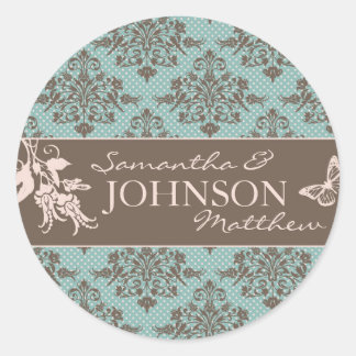 Autumn Damask Sticker
