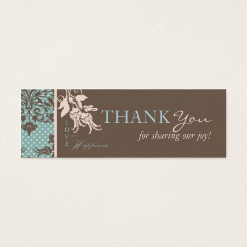 Autumn Damask TY Skinny Card 2 Business Card Templates