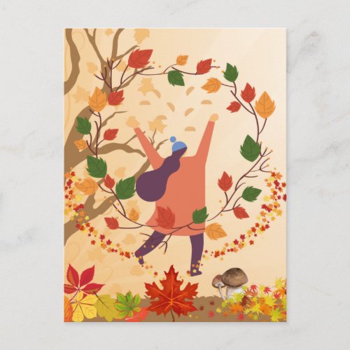 Autumn Dance Postcard