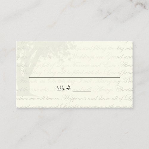 Autumn Dancing Blooms Seating Cards Business Card