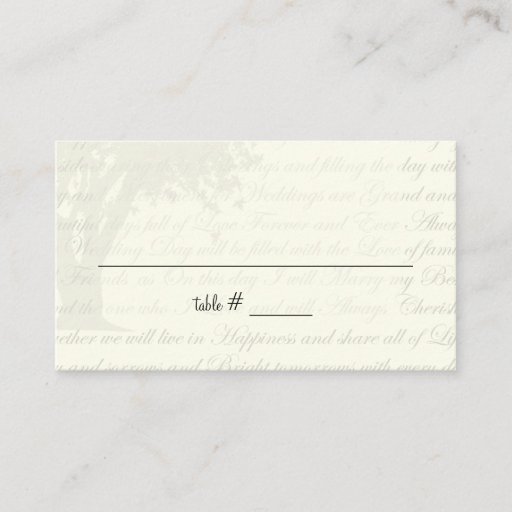 Customizable Autumn Dancing Blooms Seating Cards Business Card
