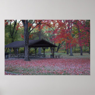 Autumn Day in Park Poster