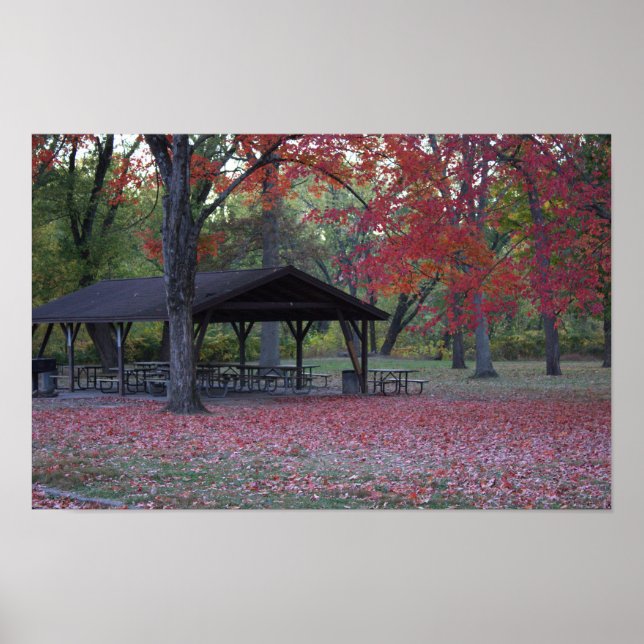 Autumn Day in Park Poster (Front)