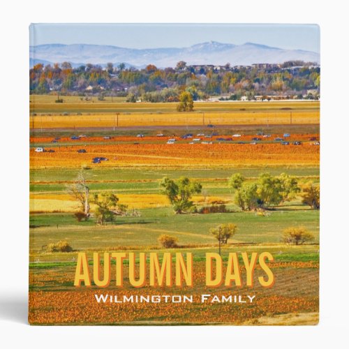 Autumn Days Pumpkin Harvest 3 Ring Binder