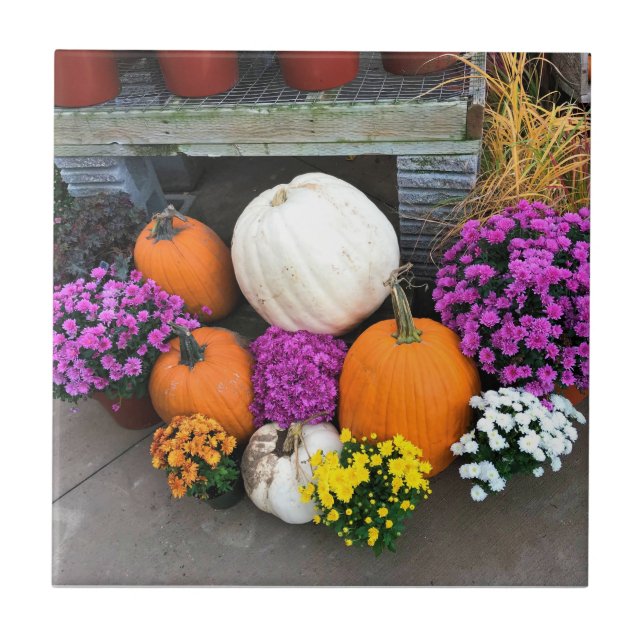 Autumn Decor Ceramic Tile (Front)