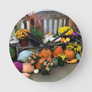 Autumn Decor  Round Clock