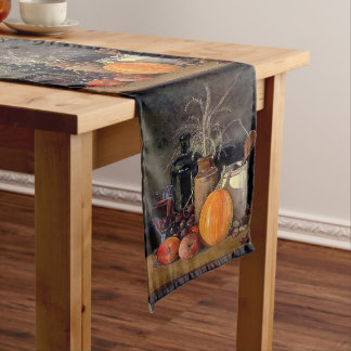 Autumn Decorations on Table Long Table Runner