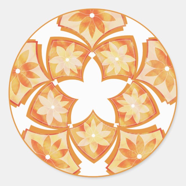 Autumn Decorative Floral Tiles Sticker (Front)