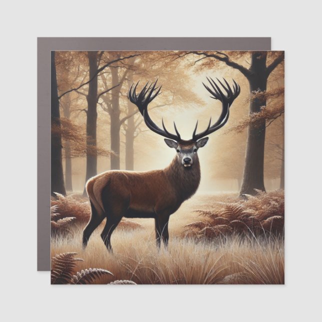 Autumn Deer Car Magnet (Front)