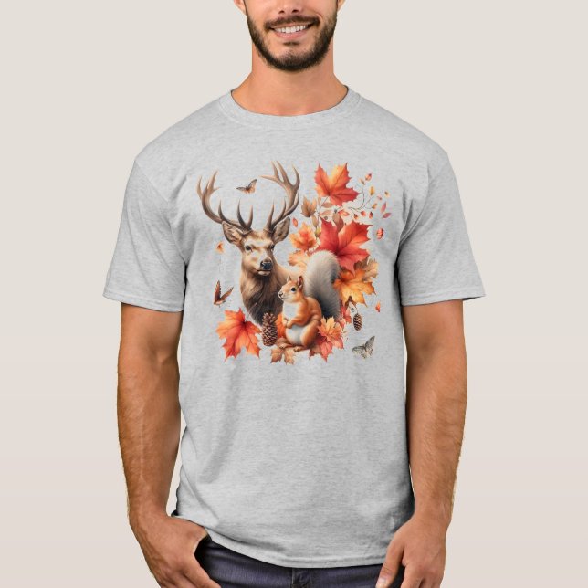 Autumn Deer Fall Season   T-Shirt (Front)