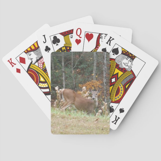 Autumn Deer in Lake Arrowhead GA Poker Cards (Back)