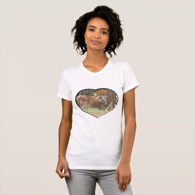 Autumn Deer in Lake Arrowhead GA T-Shirt (Front Full)