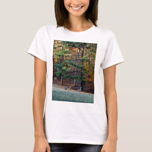 Autumn Deer in the distance T_Shirt