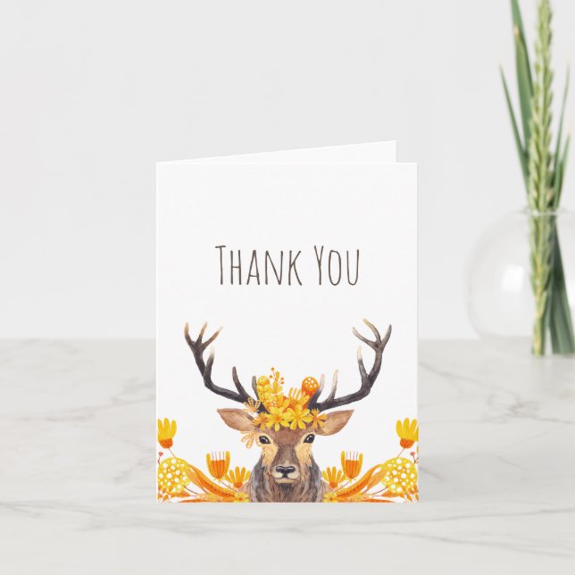 Autumn Deer Thank You (Front)