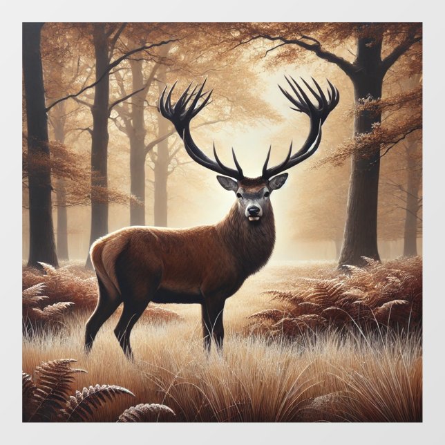 Autumn Deer Window Cling (Sheet)