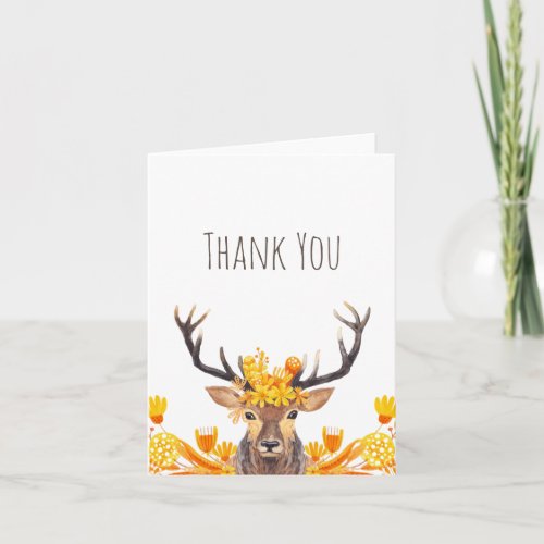 Autumn Deer You Thank Thank You Card