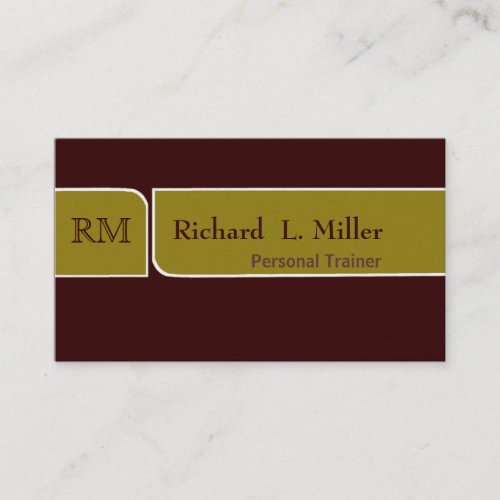 Plain Elegant Sage N Brown Simple Business Card Templates