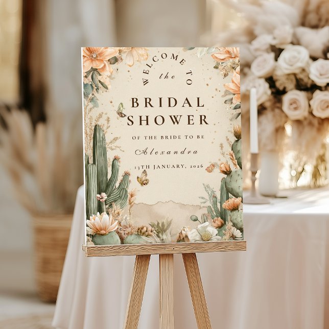 Autumn Desert Floral Bridal Shower Foam Board (Creator Uploaded)