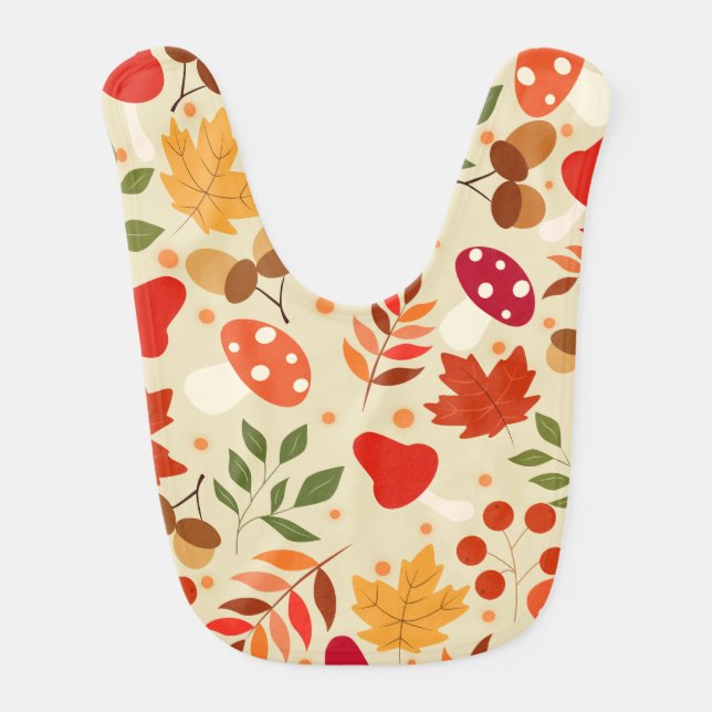 autumn design baby bib (Front)