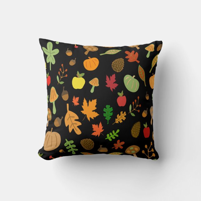 Autumn Design Throw Pillow (Front)